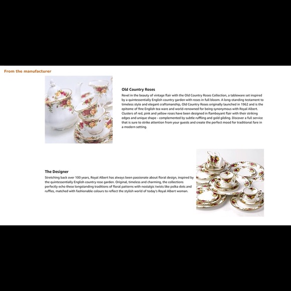 4 x Dinner Plates 27cm Old Country Roses - Picture 2 of 7